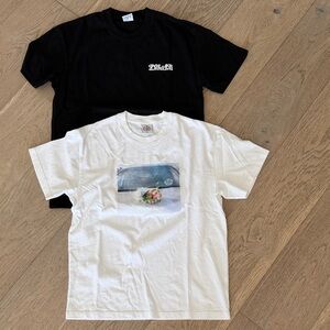 White Crewneck Tee with Pink SIRUS Logo